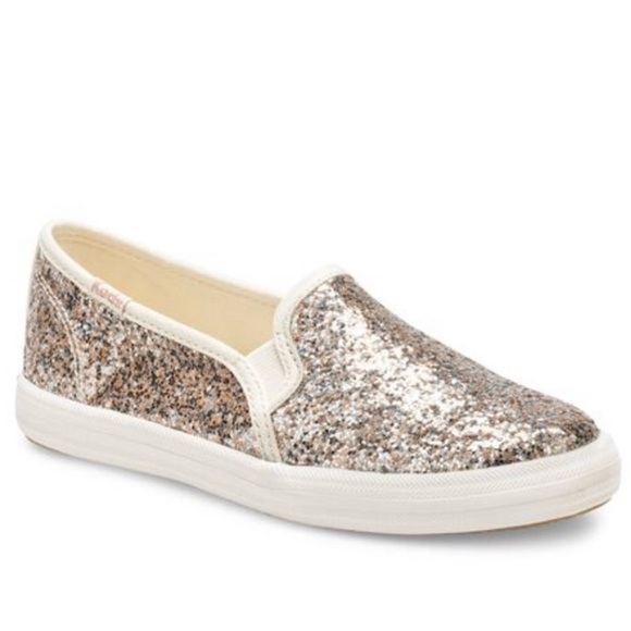 Keds Shoes - Keds Kate Spade Rose Gold/ Champagne Cream Double Decker SlipOn Sneaker Size 8.5